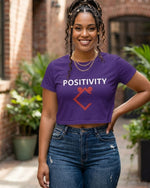 Very Durable "POSITIVITY" Crop T-Shirt Sizes S-L