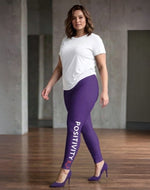 Premium "POSITIVITY" Plus Size Leggings