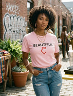 Premium "BEAUTIFUL" T-Shirt "SIZES"... S-L