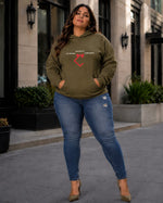 10% OFF Premium "No Drama, Positivity, Confidence" Plus Size Hoodie