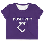 Very Durable "POSITIVITY" Crop T-Shirt Sizes S-L