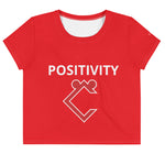 Very Durable "POSITIVITY" Crop T-Shirt Sizes S-L