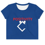 Very Durable "POSITIVITY" Plus Size Crop T-Shirt