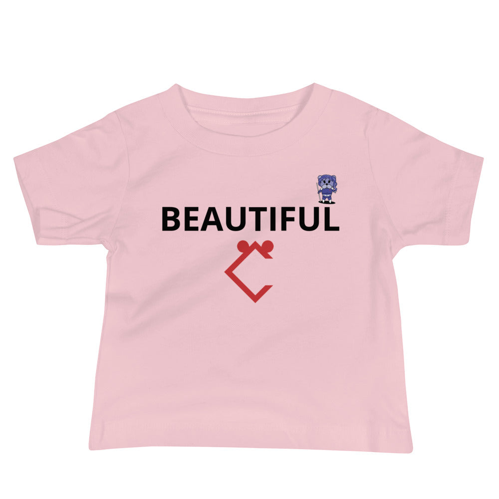 Premium Girl's "BEAUTIFUL" Print Short Sleeve Tee