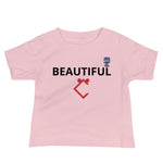 Premium Girl's "BEAUTIFUL" Print Short Sleeve Tee
