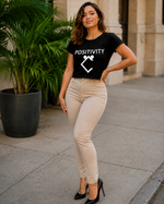 Very Durable "POSITIVITY" Crop T-Shirt Sizes S-L