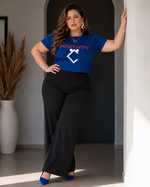 Very Durable "POSITIVITY" Plus Size Crop T-Shirt