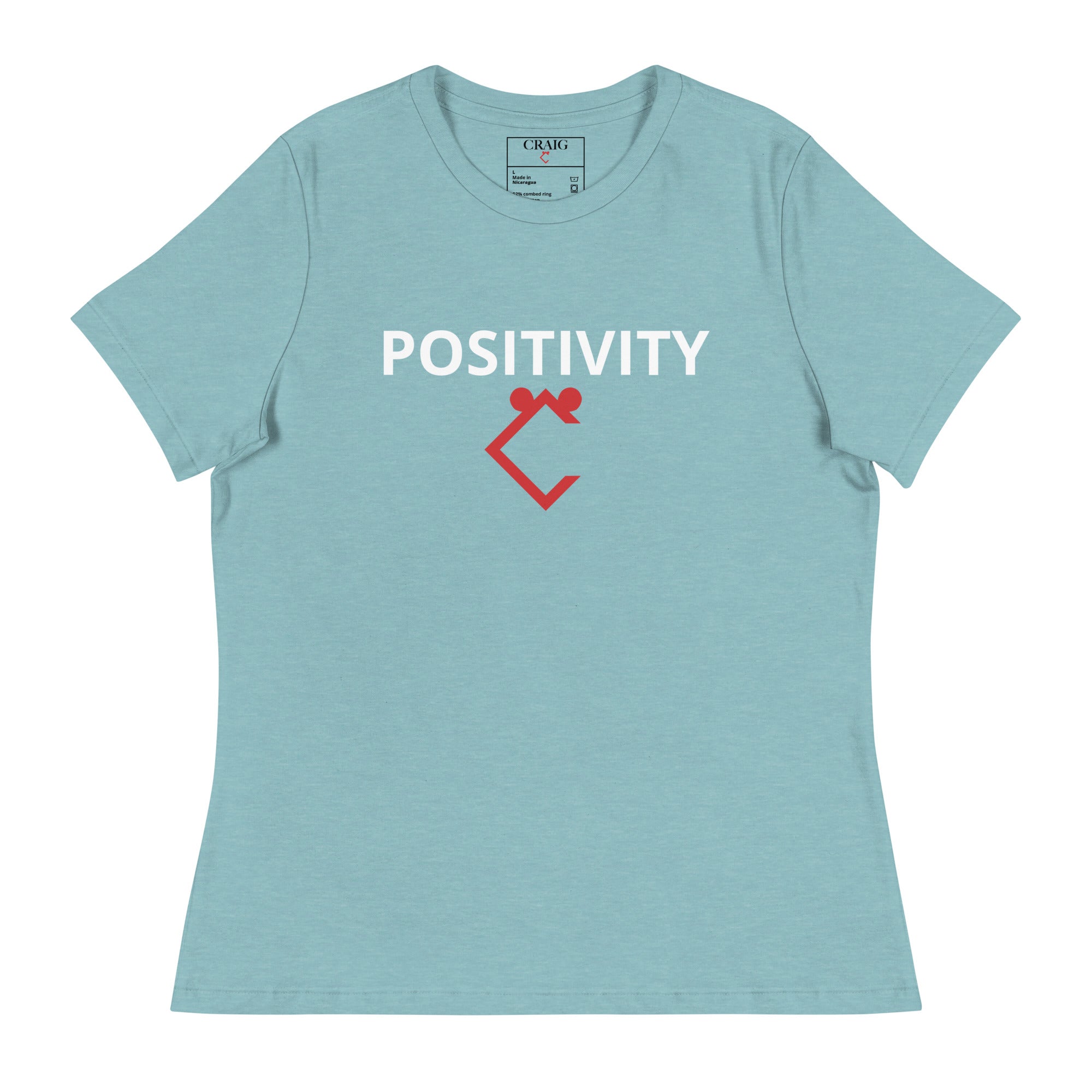 Premium "POSITIVITY" Print Plus Size T-Shirt