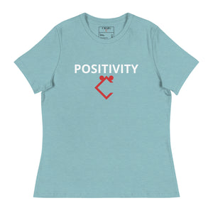 Premium "POSITIVITY" Print Plus Size T-Shirt