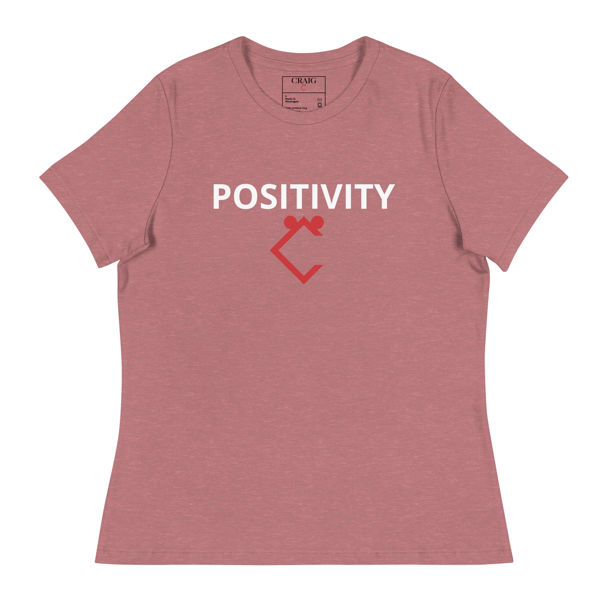 Premium "POSITIVITY" Print Plus Size T-Shirt