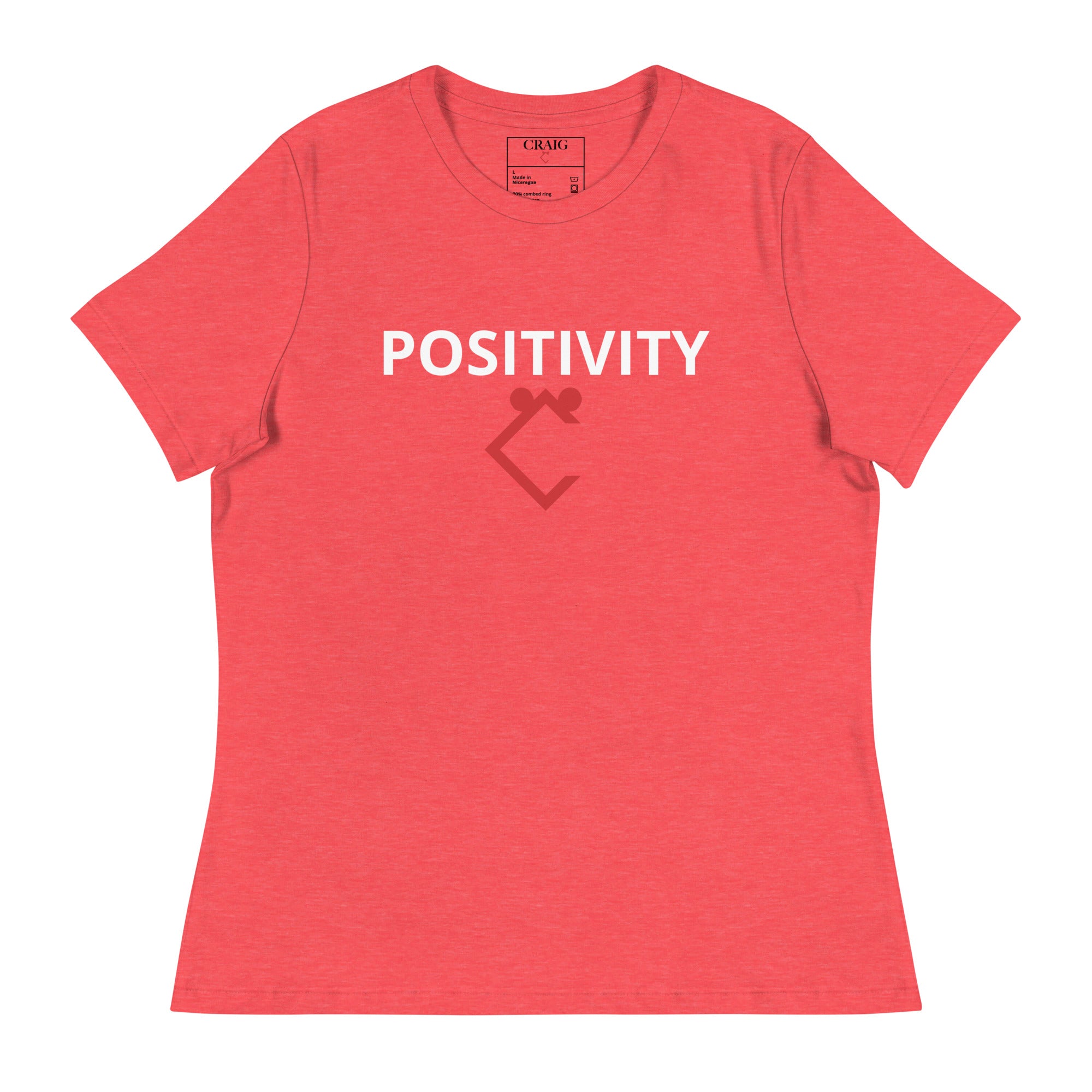 Premium "POSITIVITY" Print Plus Size T-Shirt