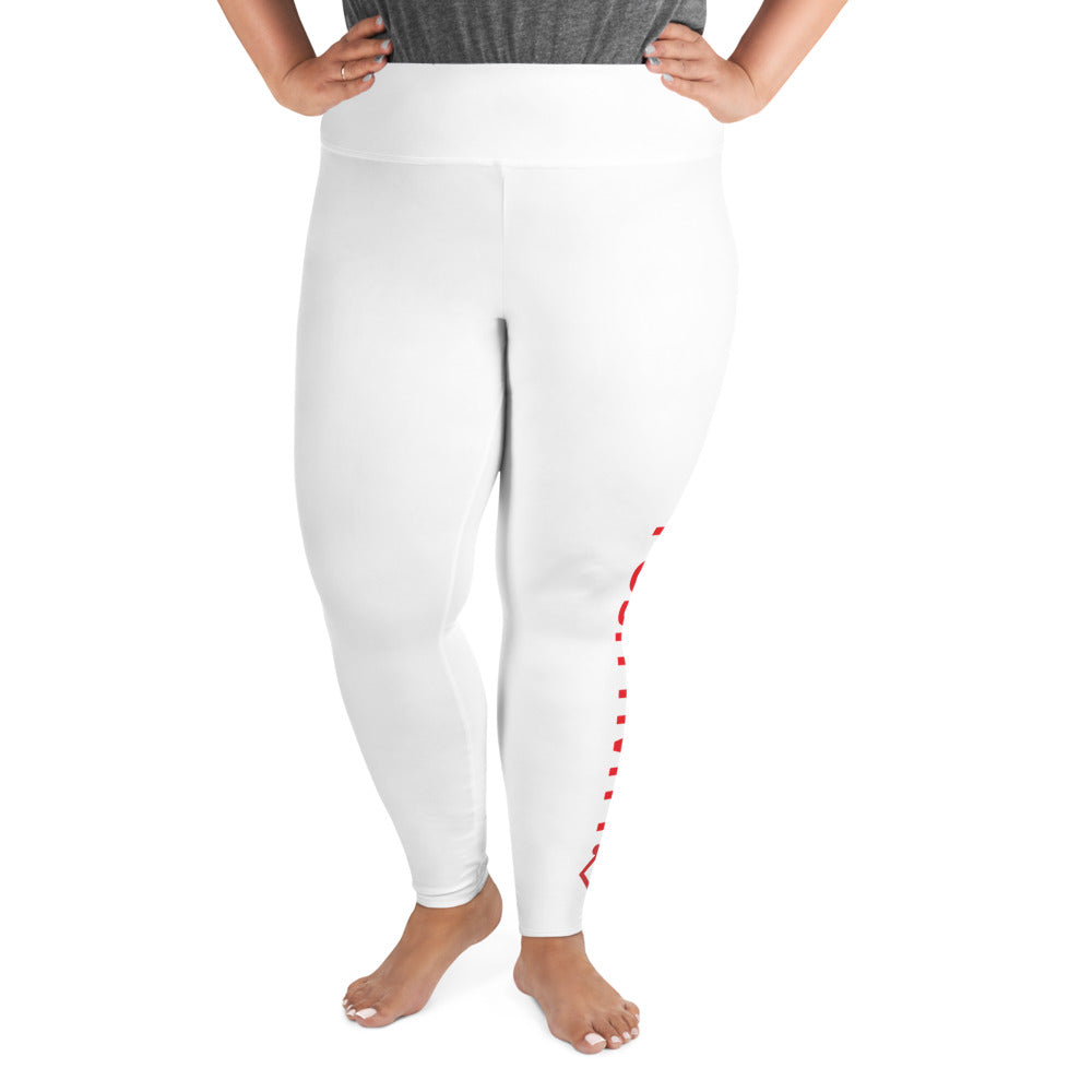 Premium "POSITIVITY" Print Plus Size Leggings